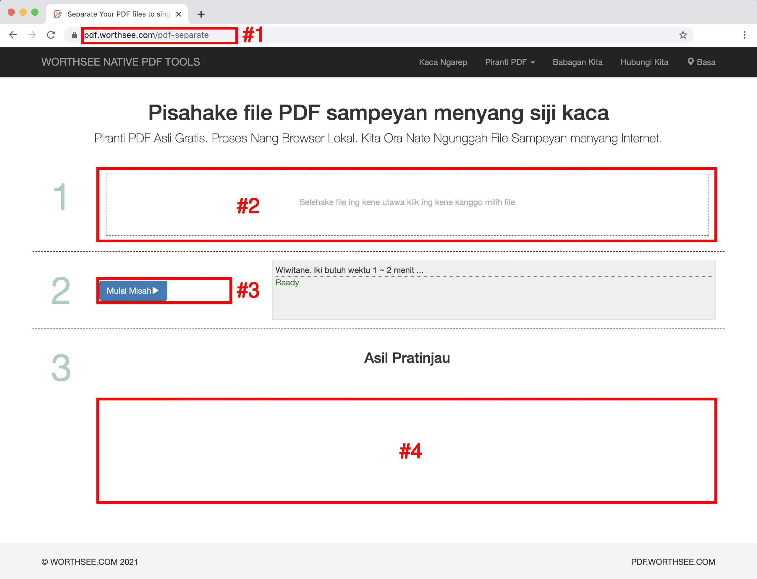 Tutorial image for pdf separate by page